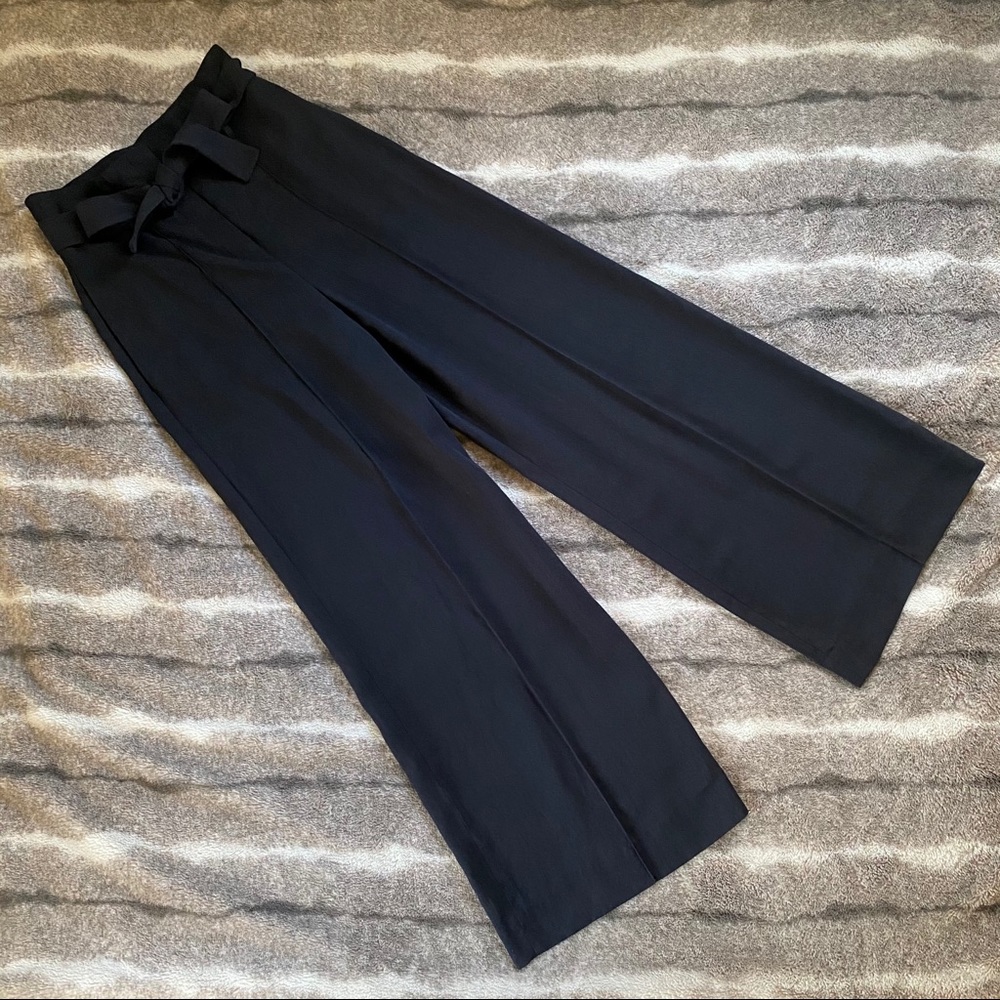 COS High Waisted Wide Leg Paper Bag Pants